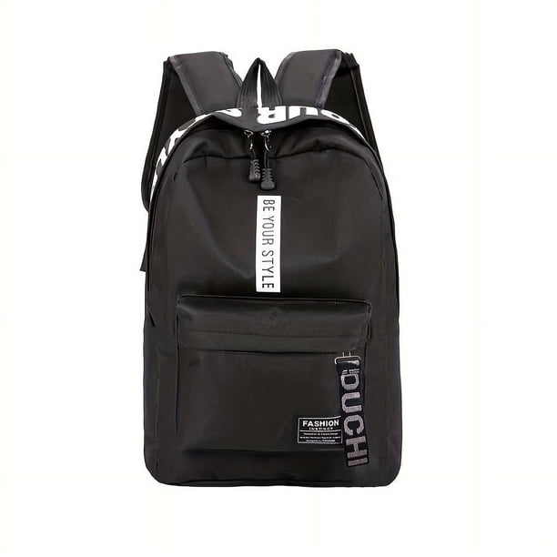 1pc Schoolbag Junior High School Canvas Bag Outdoor Travel Backpack For School