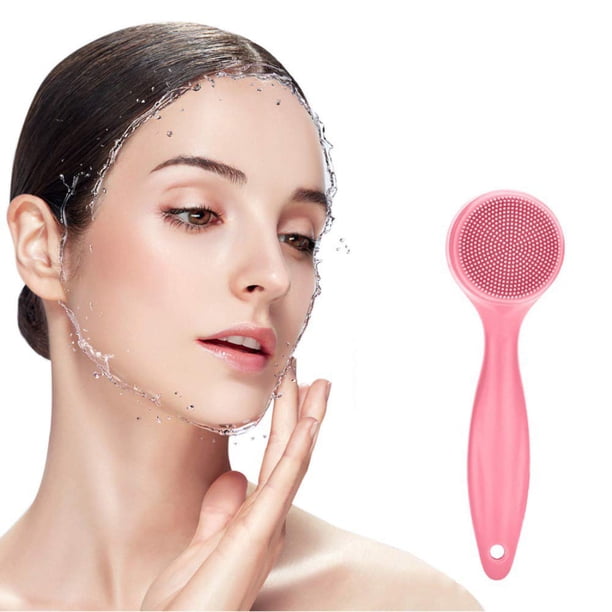 Cepillo de limpieza facial de silicona, cepillos de limpieza facial manuales $ Cepillo de limpieza facial de silicona con función de calor, cepillo de limpieza facial para todo tipo de piel $ Cepillo