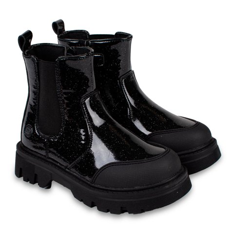 Pillin - Botín Niña Chelsea Con Cierre Negro