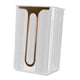 thumbnail image 5 of Estuche de pañuelos a prueba de polvo, decoración multiusos transparente, práctico contenedor de pañuelos faciales para el hogar, dormitorio, oficina, Blanco, 5 of 5