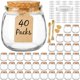 thumbnail image 1 of Frascos de vidrio Syntic, paquete de 40 unidades, 200 ml, con tapas de corcho para velas, 1 of 8