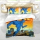 thumbnail image 5 of El Tick Conjunto de sábanas temático, trío de piezas, cómodo y amigable con la piel, diseño único, regalo de decoración para el hogar para familiares, amigos y fans,173cm *218cm, 5 of 6