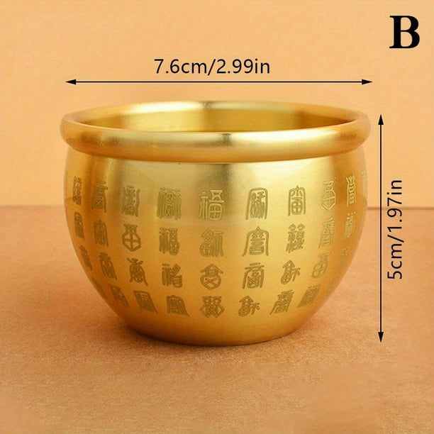 1 Pc, Creative Brass Pedestrian Cylinder Feng Shui, Lucky Cornucopia Home Decoration, Room Decoration Tabletop Display Ornament, Kawaii Decoration Ornament, Lucky Fortune