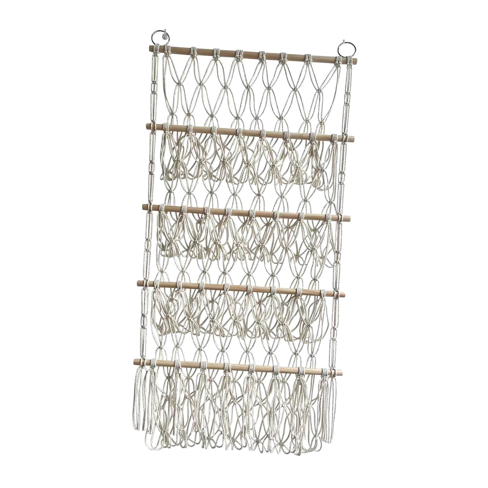 Bothyi - Organizador Para Colgar En La Pared, Juguete De Peluche, Bola De Almacenamiento, Red Para Juguetes, Hamaca, Color Beige