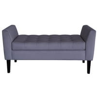 Genérico - Banqueta Baul Patagonia Color Gris Oscuro