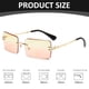 thumbnail image 2 of 3 pares de gafas de sol rectangulares sin montura, tintadas, vintage, transparentes, rectangulares, estilo Y2K, para mujeres y hombres., 2 of 6