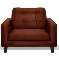 Latam Home - Sofa Napoles 1C Tela Velvet Chocolate