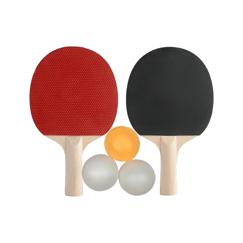 Genérico - Raquetas De Madera Cubierta De Goma Mas 3 Pelotas Hamelin