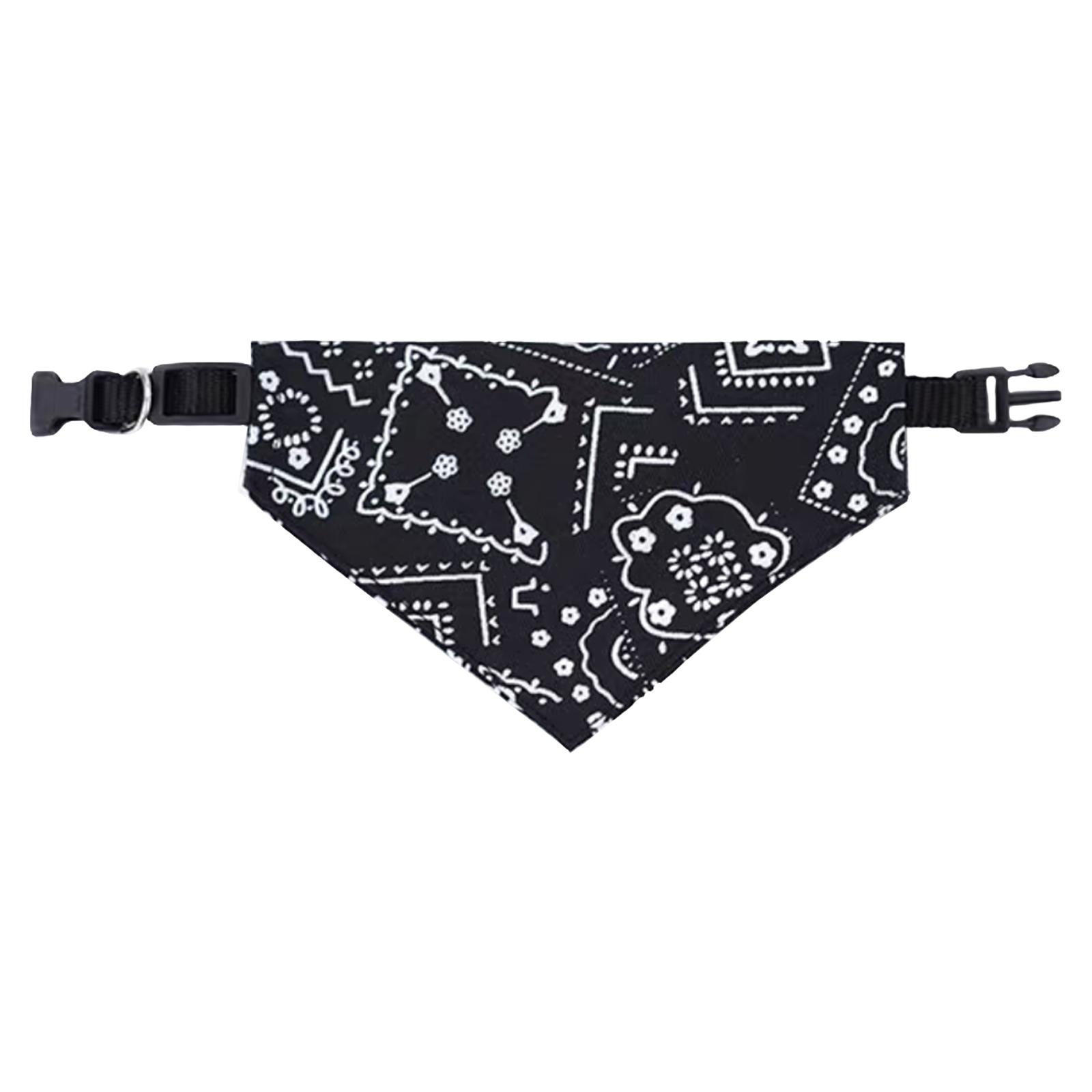 Magideal - Triángulo Gato Cuello Bufanda Bandana Patrón Baberos Decorativos Accesorios Lavable Correa Para Perros Pequeños Y Grandes Decoración Gato , Negro
