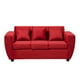 thumbnail image 3 of Sofa 3 Cuerpos Kansas Felpa-Burdeo, 3 of 5