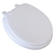 thumbnail image 1 of Asiento De Inodoro Redondo De Vinilo Blanco 6q1r1 00 Bath Décor, 1 of 3