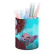 thumbnail image 1 of Kizazi Moto Generación Fuego-theme Cylinder Pen Holder Pencil Organizer with Flannel Lining PVC Leather Material Cardboard Base for study work 10*8CM, 1 of 6