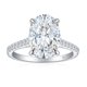 thumbnail image 1 of Anillo de Compromiso de Plata Esterlina 925 de 6 Quilates Corte Ovalado CZ Diamante Simulado Anillos Alianzas de Boda para Mujer Aniversario Promesa Anillo Nupcial, 1 of 6