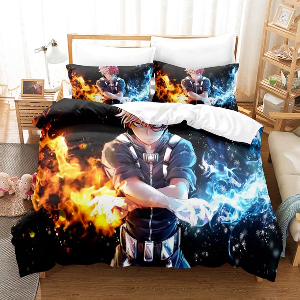 My hero academia Bedding Set Single Twin Full Queen King Size Todoroki Bed Set Aldult Kid Bedroom Duvetcover Sets 3D 3Bed Sheets
