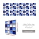 thumbnail image 1 of 10pcs Peel And Stick Blue Mosaic Sticker Tiles, Self-Adhesive Waterproof Decals, Vinyl Wallpaper, For Kitchen Bathroom Decor, 10cm/3.94inch, 1 of 4