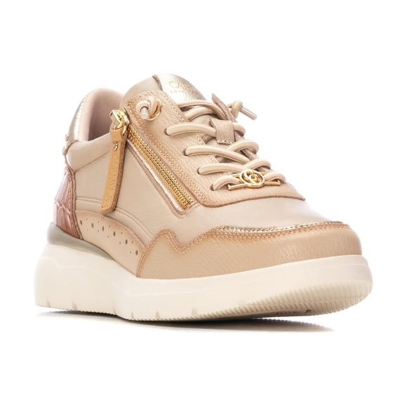 Zapatillas Mujer Cuero Con Cierre Lateral Beige Carmela beige 40