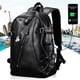 thumbnail image 1 of Backpack Men External Usb Charge Waterproof Backpack Fashion Pu Leather Travel Bag Casual School Bag Leather Bookbag, 1 of 3