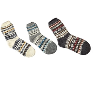 Likeshop - Pack 3 Pares Calceta Gruesa Unisex Invierno Diseños 3563