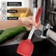 thumbnail image 3 of Utensilios de cocina de 2 piezas, cabezales de silicona aptos para uso alimentario y mangos de acero inoxidable, color rojo, 3 of 5