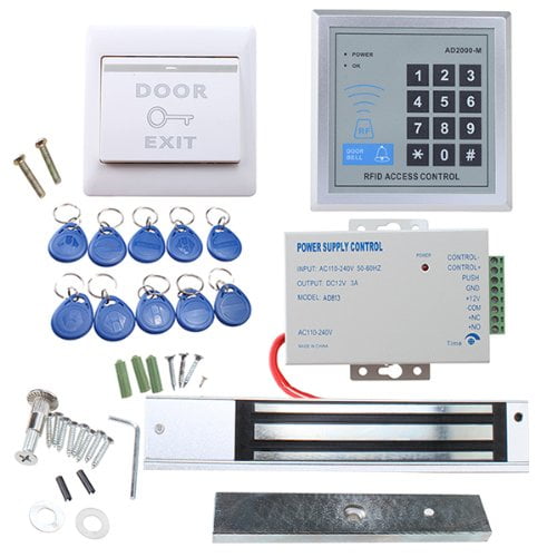 Kit de sistema de control de acceso a puertas RFID AGPTEK 280 kg Cerradura magnética