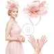 thumbnail image 1 of Sombrero Fascinator Thstdhy – Conjunto Rosa Empolvado para Fiesta de Té, 1 of 7