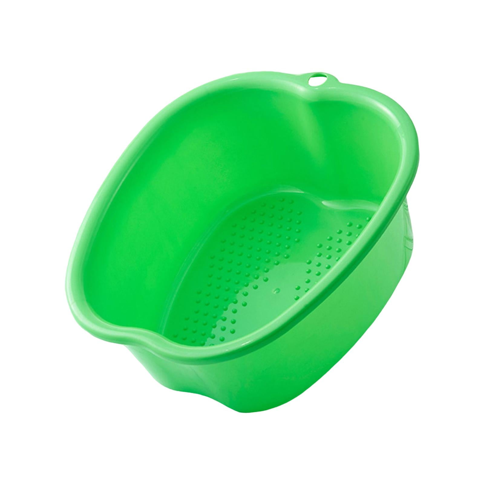 Ioensy - Bañera De Pie Grande De Plástico Portátil Para Baño De Pies Lavabo De Spa Para Uñas De Los Pies Y Tobillos Verde