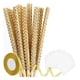 thumbnail image 5 of 24x Palitos de frutas dulces Palitos de frutas de con bolsas Cinta decorativa Golosinas de frutas Brochetas de madera para eventos Halloween Oro, 5 of 5