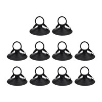 Bothyi - 10 Ventosas Pequeñas De Pvc Para Organización Del Hogar, Puerta, Baño, Color Negro