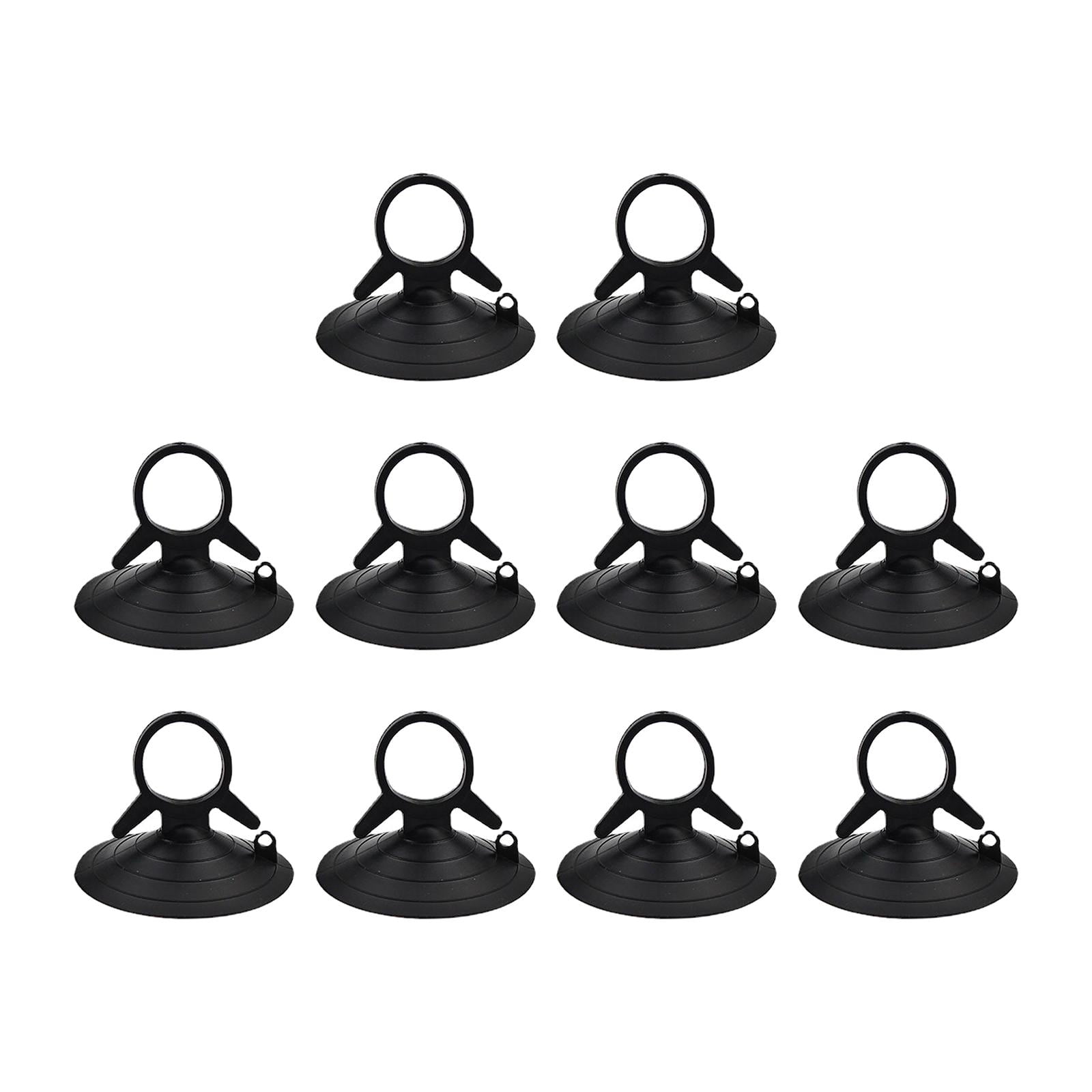 Bothyi - 10 Ventosas Pequeñas De Pvc Para Organización Del Hogar, Puerta, Baño, Color Negro