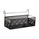 thumbnail image 1 of Cesta colgante de almacenamiento para dormitorio, elegante cesta colgante de metal para cama, soporte para teléfono, libros, artículos para el hogar y Negro, 1 of 5