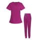 thumbnail image 1 of Conjunto Médico Femenino Enfermera Con Escote En V Lavable A Máquina Traje De Manga Corta M Rose Red, 1 of 3