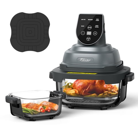Air Fryer Tixixc, Vidrio Portátil 5 En 1, 4 Cuartos De Galón, 1500 W, 90% Menos De Aceite