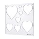 thumbnail image 1 of Plantilla HERMIT TOOLS 30x25 cm 8 en 1 con incrustación en forma de corazón, 1 of 7