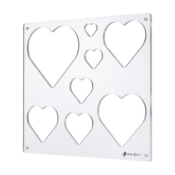 Plantilla HERMIT TOOLS 30x25 cm 8 en 1 con incrustación en forma de corazón