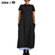 thumbnail image 2 of Vestido informal holgado de lino y algodón para mujer, con tirantes largos, estilo pichi, con bolsillos, 2 of 5