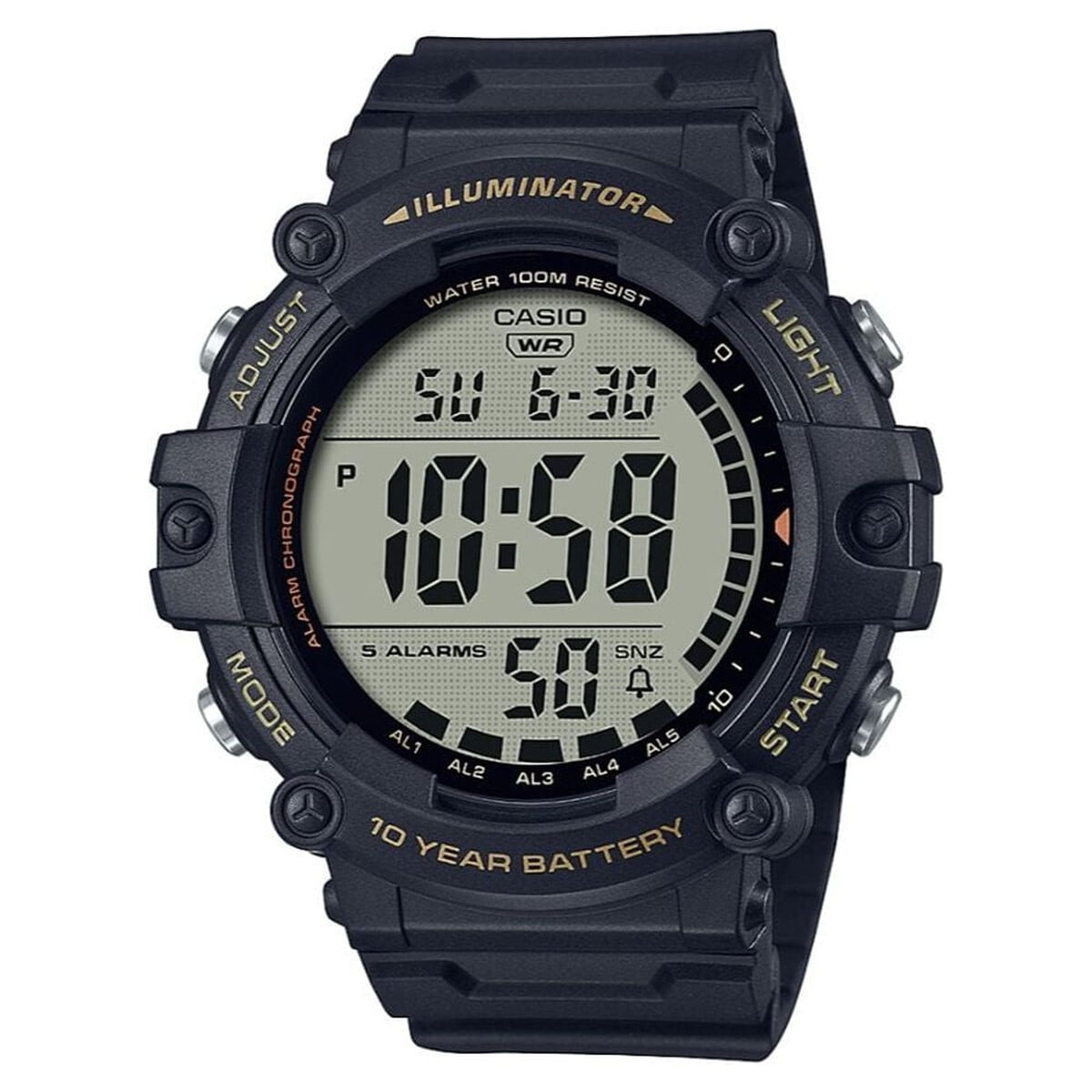 Reloj Digital Casio Ae1500whx1av Negro 100m Batería 10 Años