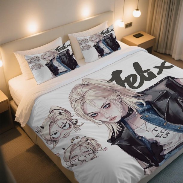 SKZ Felix Punk Fashion Duvet Cover Set Easter bedding Includes a Duvet Cover And Two Pillowcases