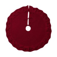 Bothyi - Adorno De Falda De Árbol De Navidad Falda De Árbol De Navidad Para Puerta De Entrada Sala De Estar Interior Púrpura Rojo