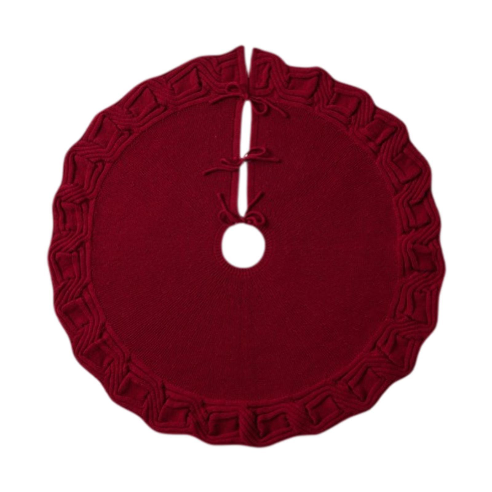 Bothyi - Adorno De Falda De Árbol De Navidad Falda De Árbol De Navidad Para Puerta De Entrada Sala De Estar Interior Púrpura Rojo