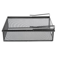 Bothyi - Cesta De Alambre Para Debajo Del Estante, Cesta Colgante De Malla Para Armario, Para Oficina, Armarios, Hogar, Color Negro