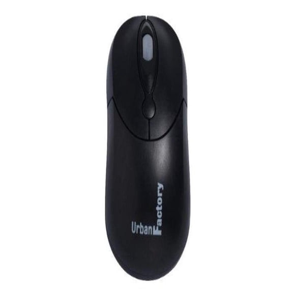 Mouse con cable USB Urban Factory Big Crazy, negro (250 g)