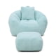 thumbnail image 2 of Giant Bean Bag Chair withFootstool, Oversized Bean Bag for Adults and Kids, Faux Fur Shell-Shaped Large Chair with Filler, Stuffed Big Accent Sofa, Floor Sofa for Gaming,Reading Living Room Bedroom, 2 of 3