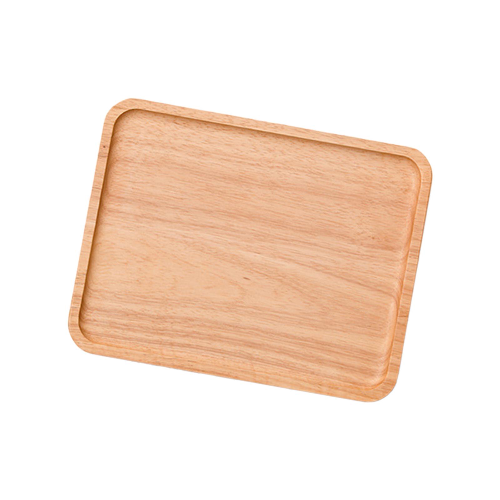 Magideal - Bandeja De Madera Para Servir, Bandeja Para Desayuno, Regalo De Inauguración De La Casa, Bandeja De Comida, Plato Para Aperitivos, Cocina Otomana, Bar 33Cmx27Cm