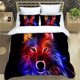 thumbnail image 1 of Forest animal wolf printed polyester bedding set soft and comfortable Complete size Customizable comforter bedding sets, 1 of 5