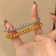 thumbnail image 3 of Pulseras Elegantes con Dijes para Mujer Transparentes 5A CZ Diamante Simulado Pulsera 925 Plata de Ley Pulsera de Oro Joyería 6-7 Pulgadas, 3 of 5