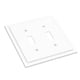 thumbnail image 3 of Placa decorativa para interruptor de luz Oilbiexn, blanco sólido, 2 módulos, 3 of 8