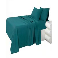 Genérico - Juego De Sabana 200 Hilos 2 Plazas Color Verde