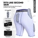 thumbnail image 4 of Cinturón protector de fútbol Exxact Sports juvenil blanco de 5 almohadillas, 4 of 7
