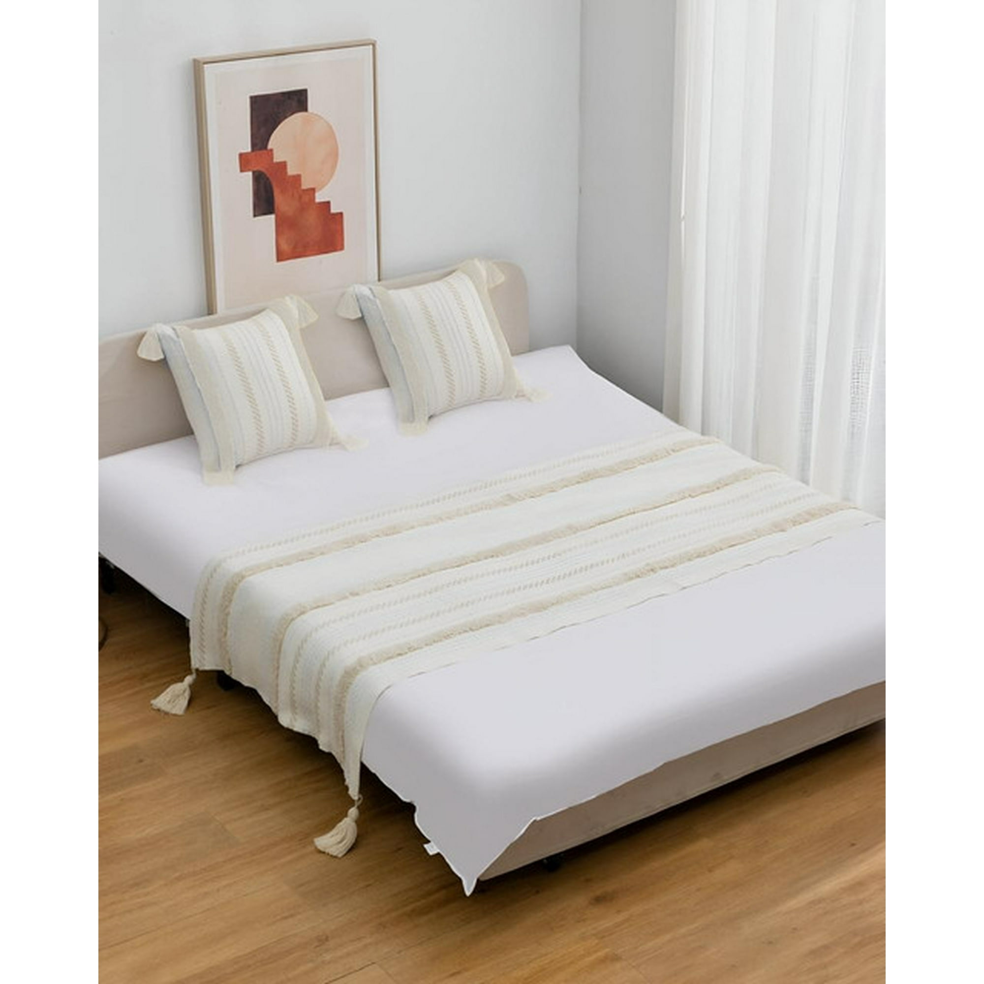 Todo Para El Hogar - Piecera De Cama Decorativa Modelo Boho F06