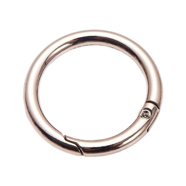 10 piezas de primavera o anillos Snap clips Keyrings de metal Cuarabinadores redondos de 0.75 pulgadas para joyas haciendo bolso bolso bolso artesanía